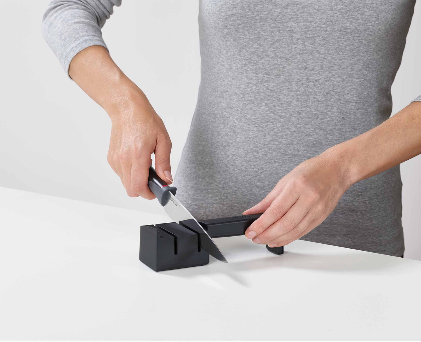 Elevate™ SlimBlock 5-Piece Multicolour Knife Set with Built-in Sharpener for Precision Cutting