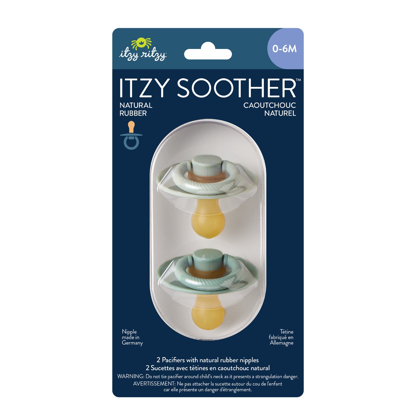 Itzy Soother™ Natural Cotton Gel for Baby - Pacifier 0-6 Months