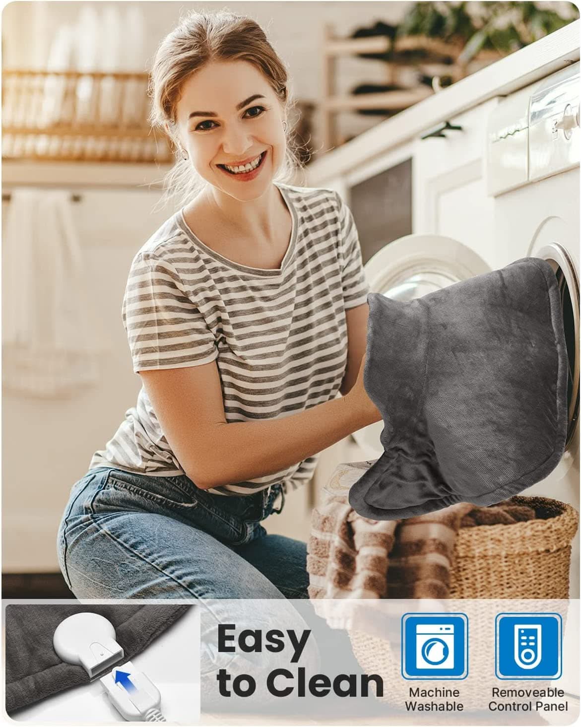 Antidérapant Coussin Chauffant pour Cœur et Épaules 19" - Soulagez la Douleur et Détendez-vous