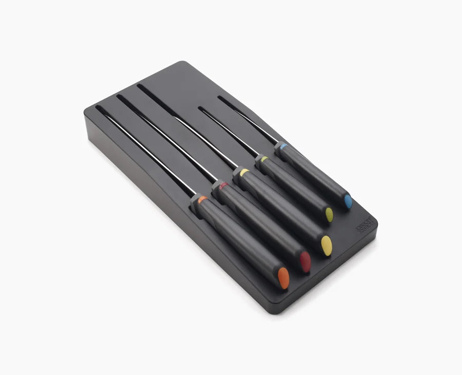 Elevate™ Boutique 5-Piece Multicolour Knife Set with Convenient In-Drawer Storage Tray