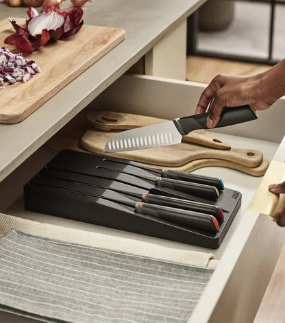Elevate™ Boutique 5-Piece Multicolour Knife Set with Convenient In-Drawer Storage Tray