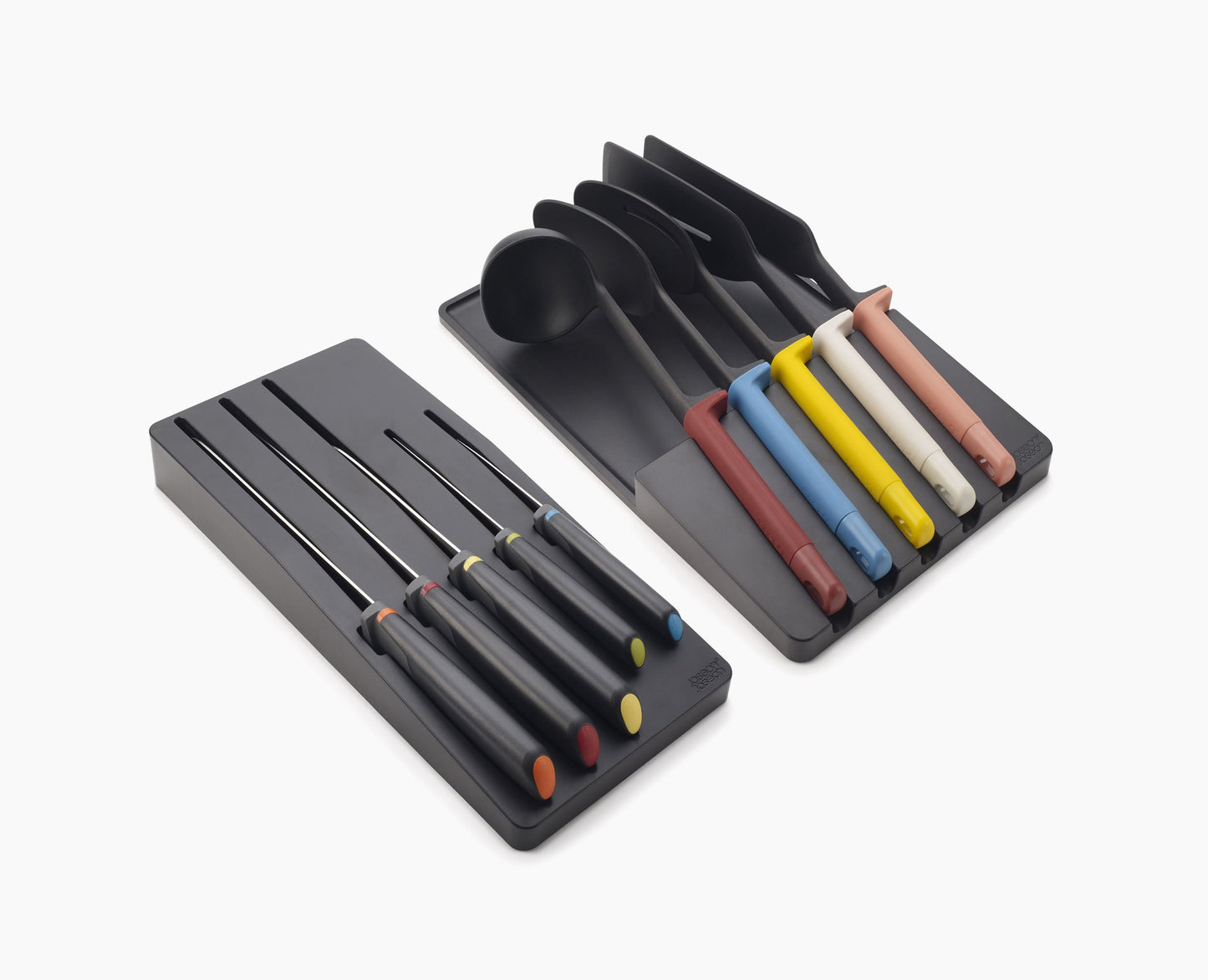 Set of colorful knives and utensils for drawer storage - 10 pieces