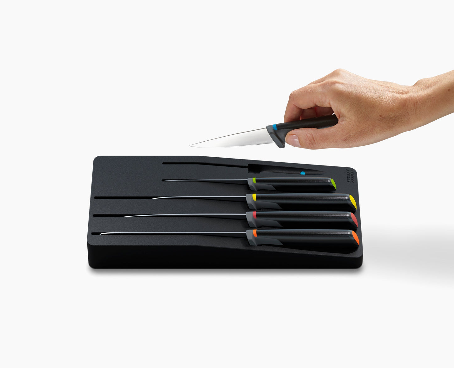 Set of colorful knives and utensils for drawer storage - 10 pieces