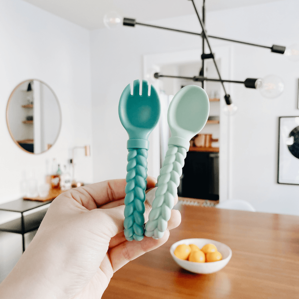 Sweetie Spoons™ - Set of Baby Silicone Fork and Spoon