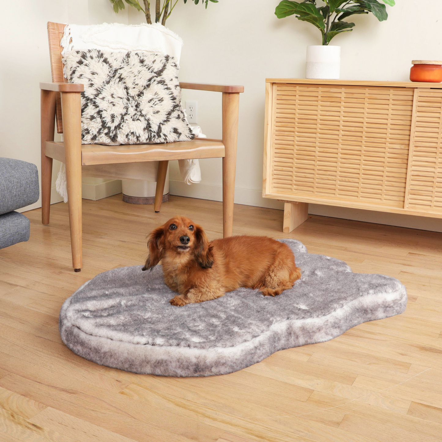 PupRug® Luxe Faux Fur Orthopädisches Hundeorbett – Ultra Weich & Chinchilla-Texture