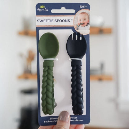 Sweetie Spoons™ - Set of Baby Silicone Fork and Spoon