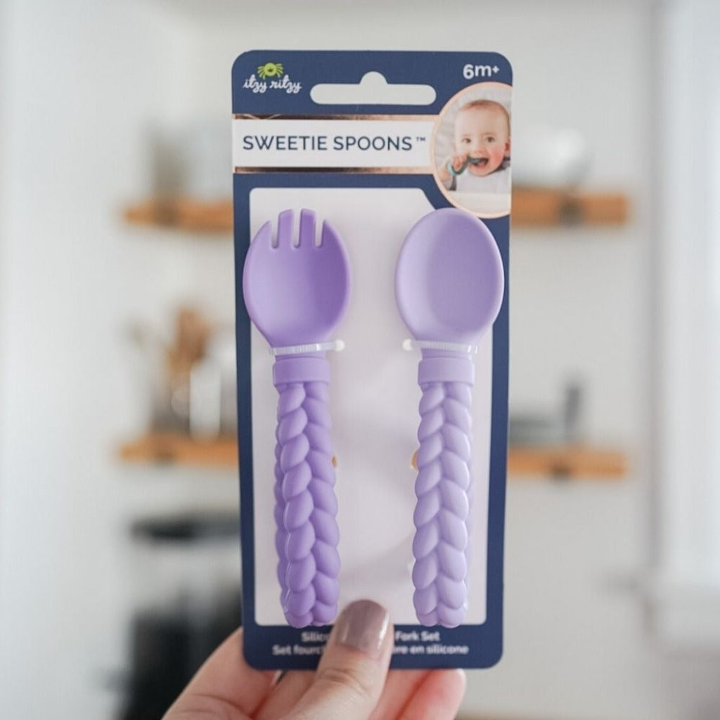 Sweetie Spoons™ - Set of Baby Silicone Fork and Spoon