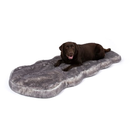 PupRug® Runner Luxe - Komfortables Chinchilla-Fell Hundebett mit Memory-Schaum für ultiven Komfort