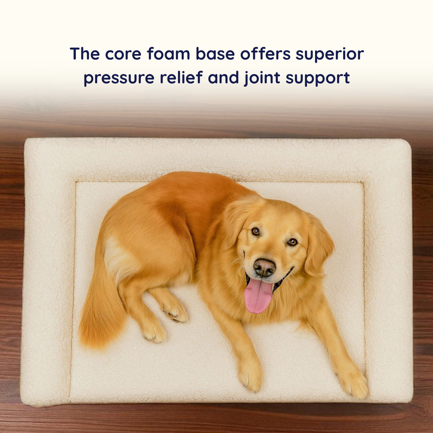 PupLuxe™ 3-Bolster Komfortabler Hundeplatz - Cremiges Bouclé Design