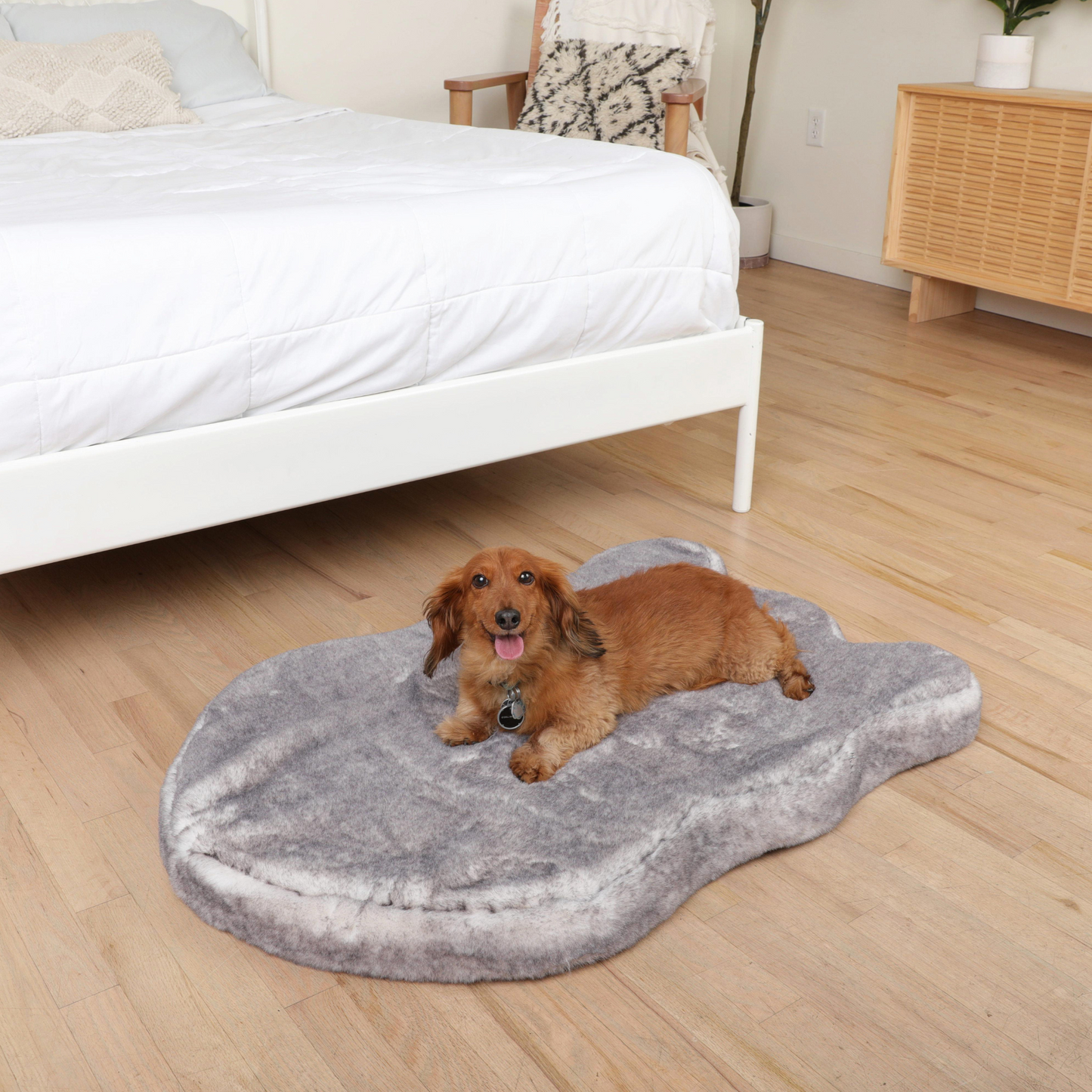 PupRug® Luxe Faux Fur Orthopädisches Hundeorbett – Ultra Weich & Chinchilla-Texture