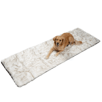 PupProtector™ Waterproof Bed Runner – Elegant White Design with Stylish Brown Accents for Ultimate Protection