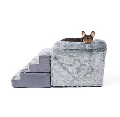 Ensemble de Couchage et Escaliers pour Chien - Lit de Chevet, Cage et Kit de Facilité d'Accès
