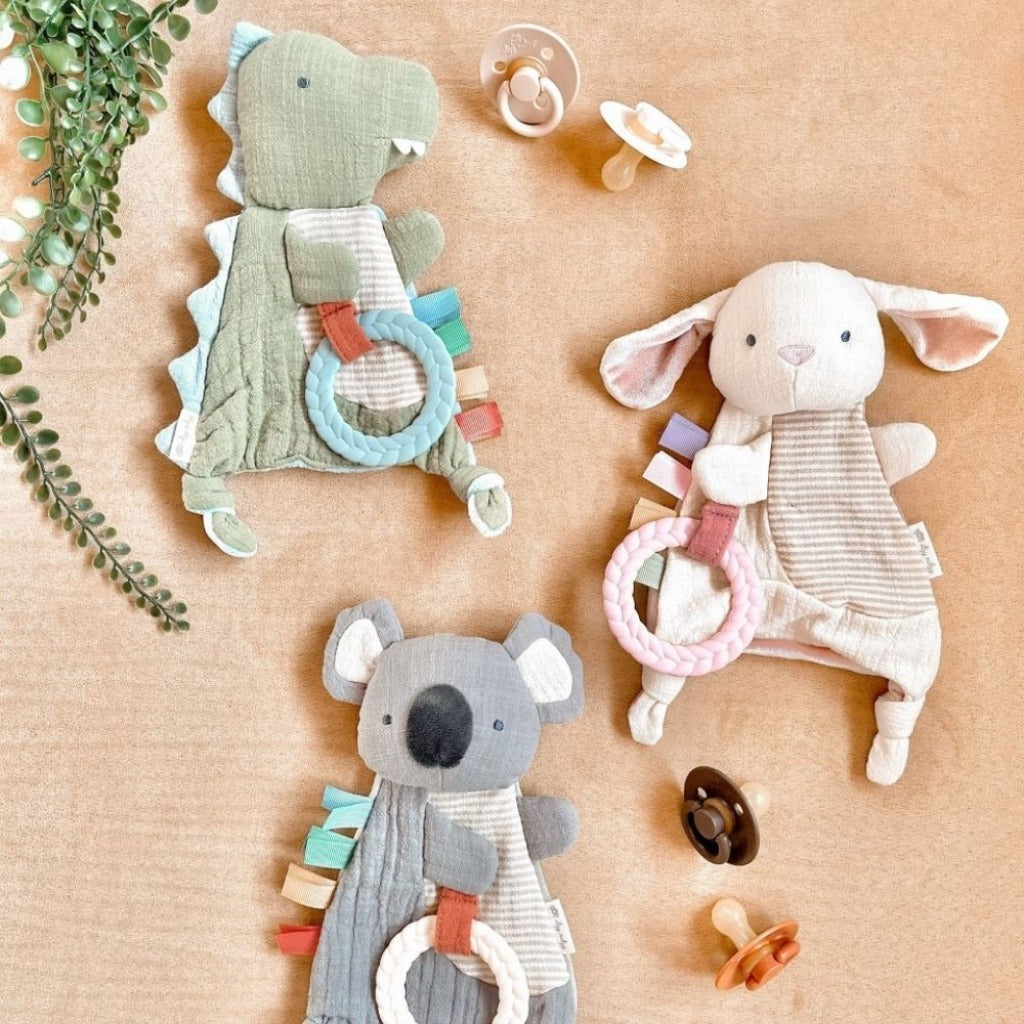 Bitzy Crinkle™ Sensory Crinkle Toy with Gentle Teether for Soothing Play