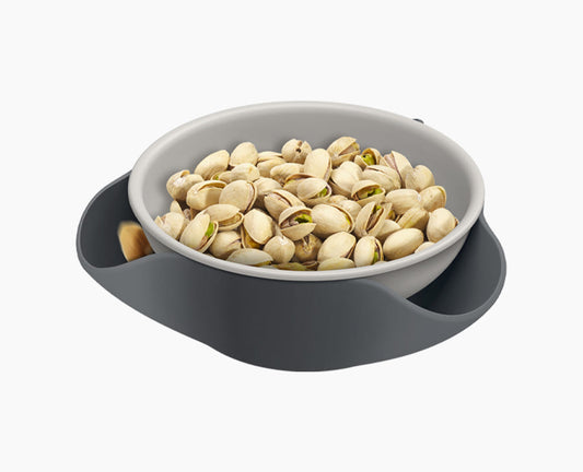 Double-Dish™ Grey Serve & Share Bowl for Elegant Dining