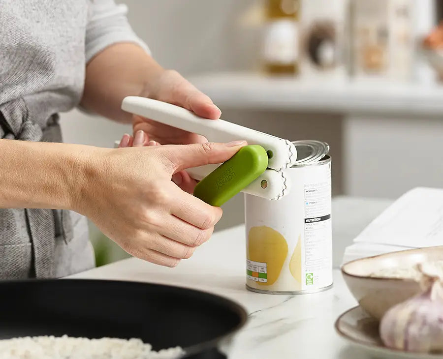 Pivot™ 3-in-1 White Multifunctional Can Opener for Effortless Kitchen Tasks