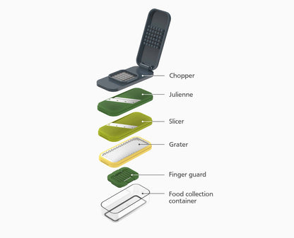 Multi-Prep™ Compact 4-in-1 Multicolour Grater & Slicer Set