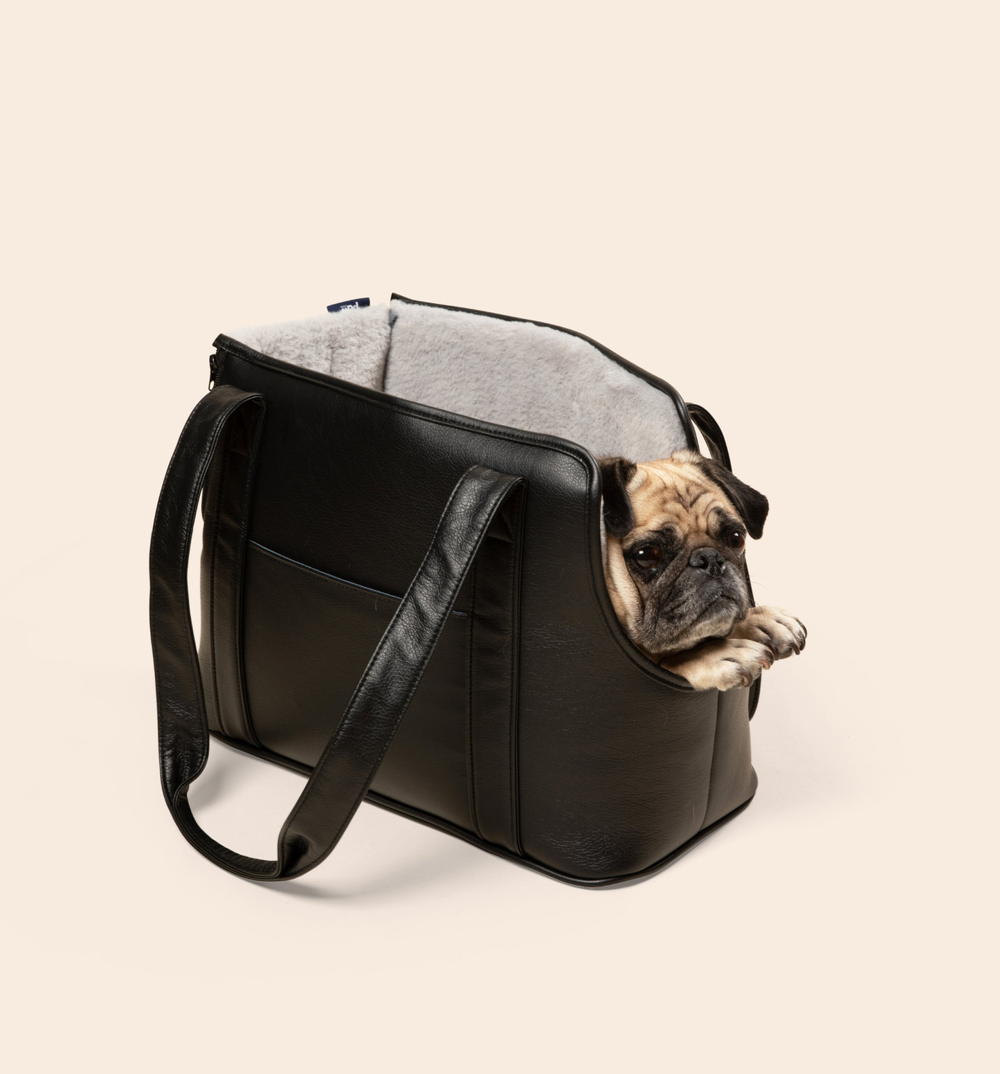 PupTote™ Vielseitige 3-in-1 Kunstleder-Hundetragetasche - Elegant Schwarz