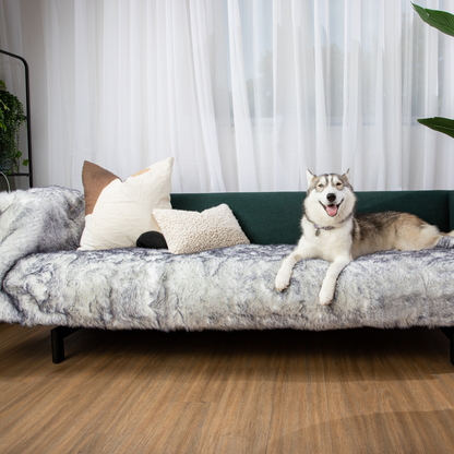 PupProtector™ Luxe Extra-Soft Waterproof Bed Runner with Arctic Fox Design