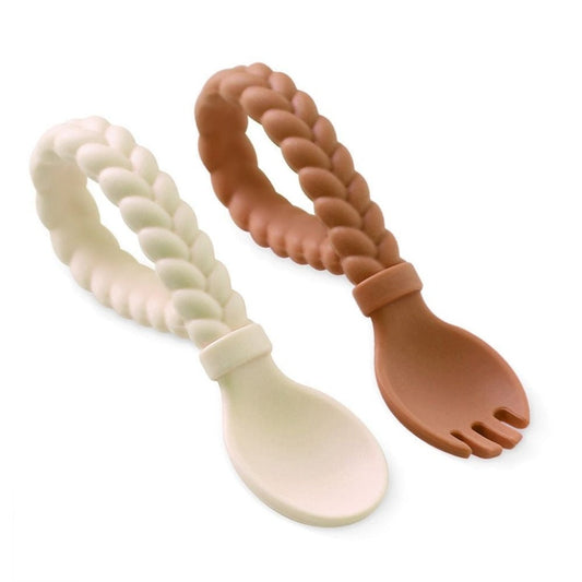 Sweetie Spoons™ - Set of Baby Silicone Fork and Spoon