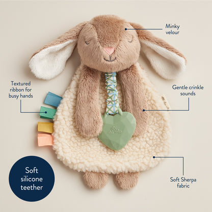 Lovey Pal™ adorable taupe bunny security companion for babies