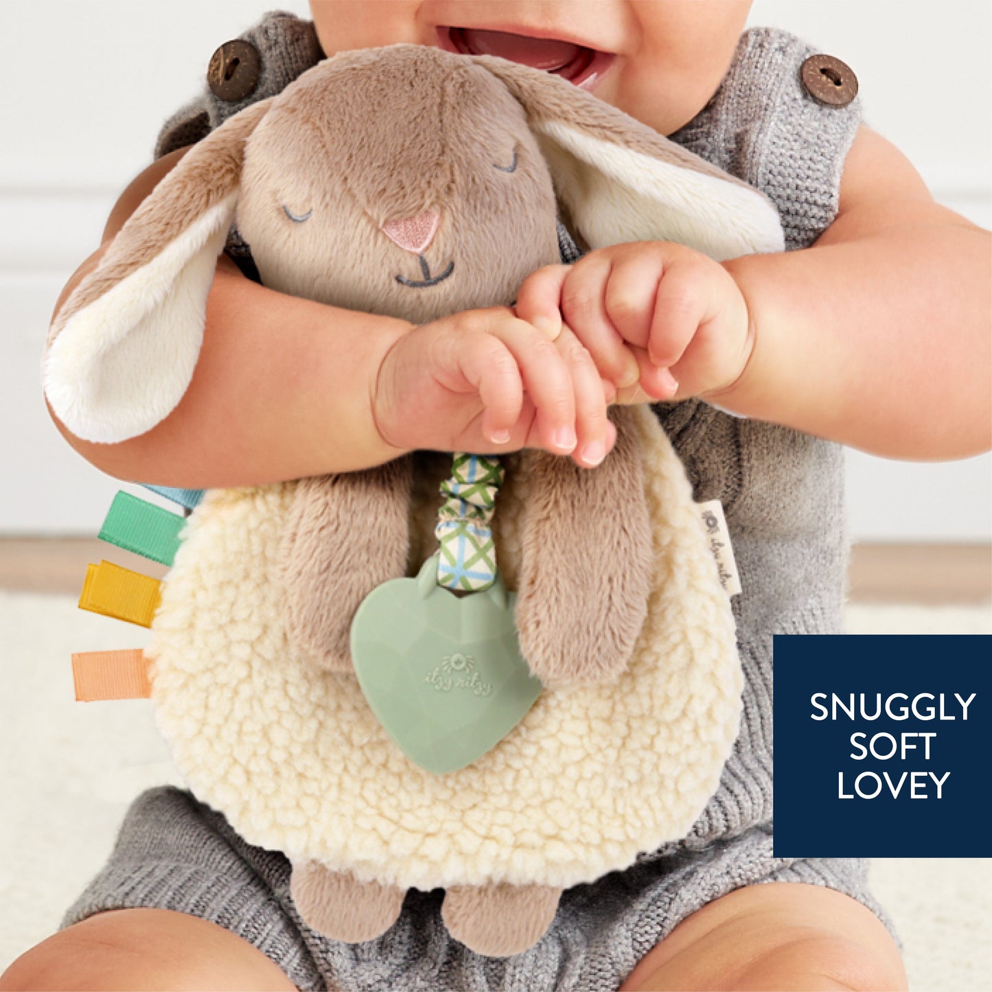Lovey Pal™ adorable taupe bunny security companion for babies