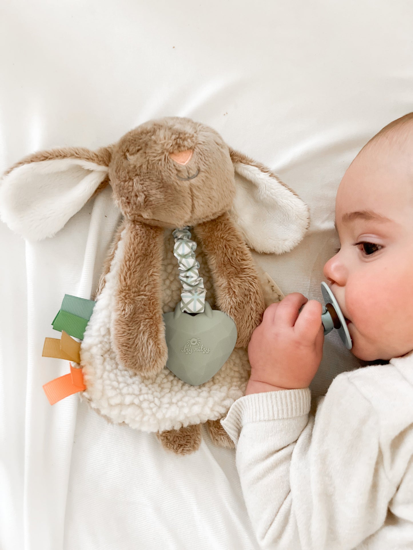 Lovey Pal™ adorable taupe bunny security companion for babies