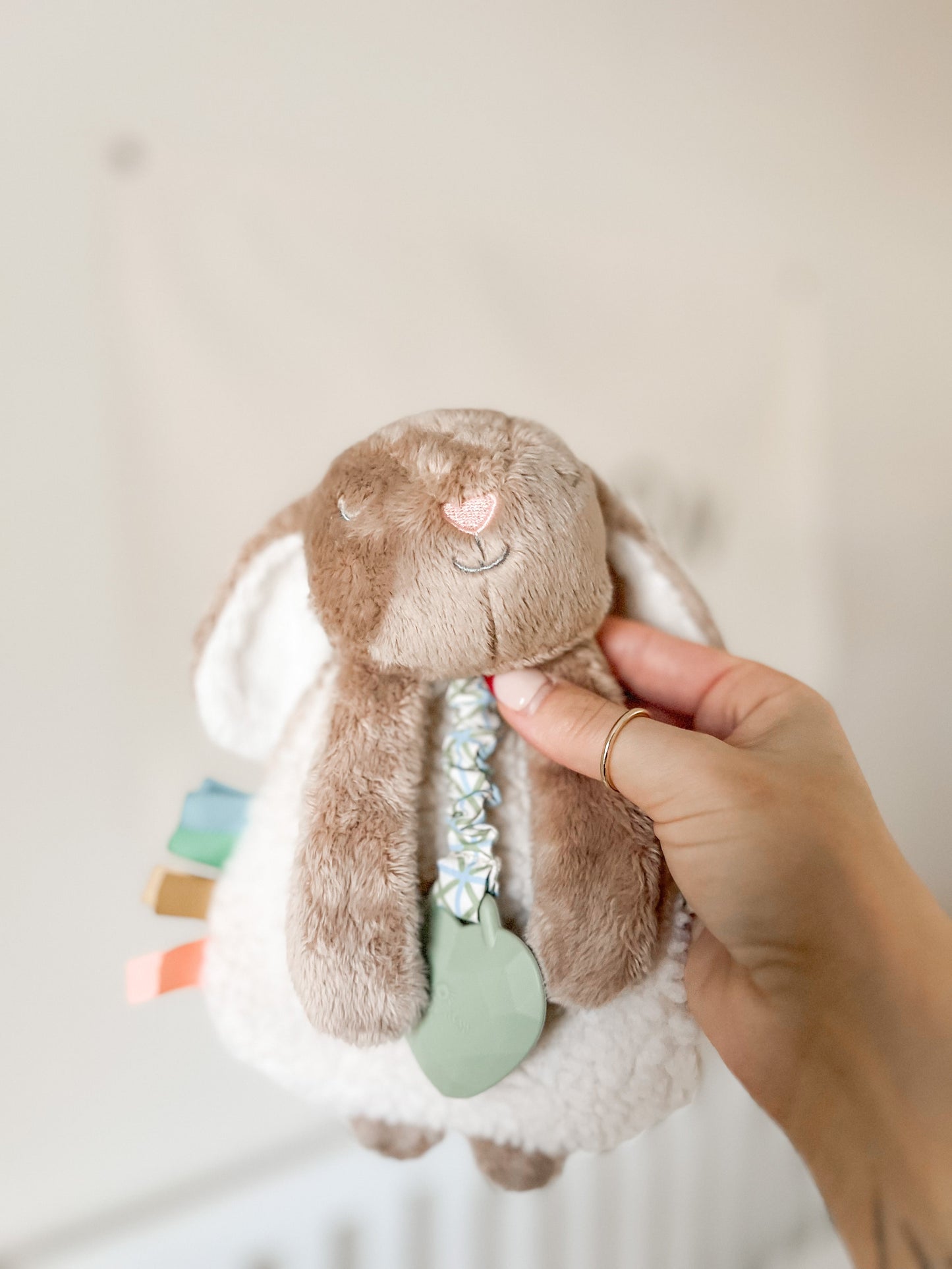 Lovey Pal™ adorable taupe bunny security companion for babies