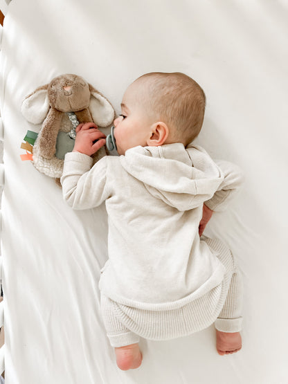 Lovey Pal™ adorable taupe bunny security companion for babies
