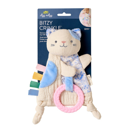 Bitzy Crinkle™ Sensory Crinkle Toy with Gentle Teether for Soothing Play