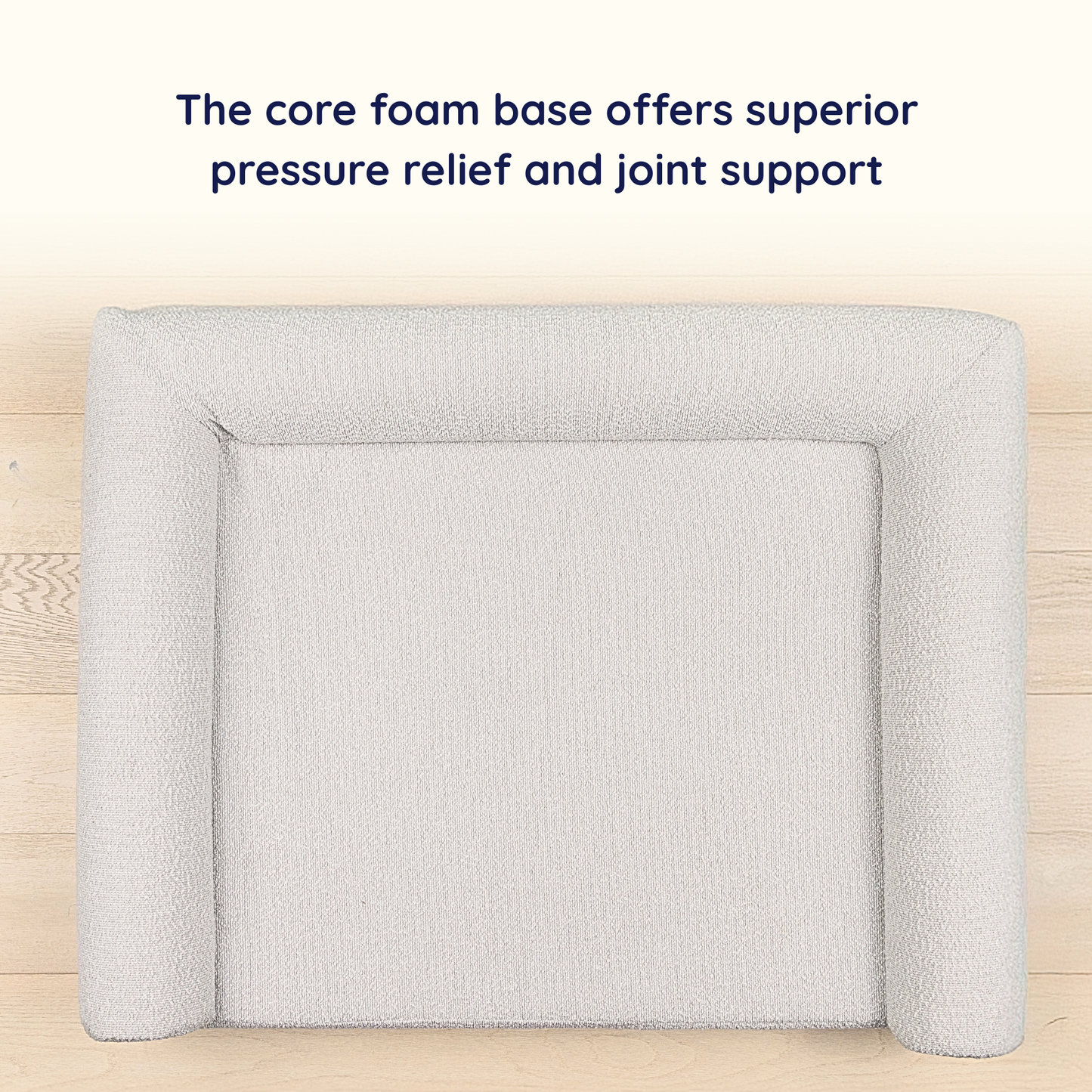 PupLuxe™ 3-Bolster Dog Bed in Elegant Grey Bouclé for Ultimate Comfort