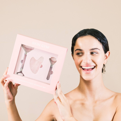 Ensemble d'entraînement en quartz rose 3 pièces pour une allure élégante et performante