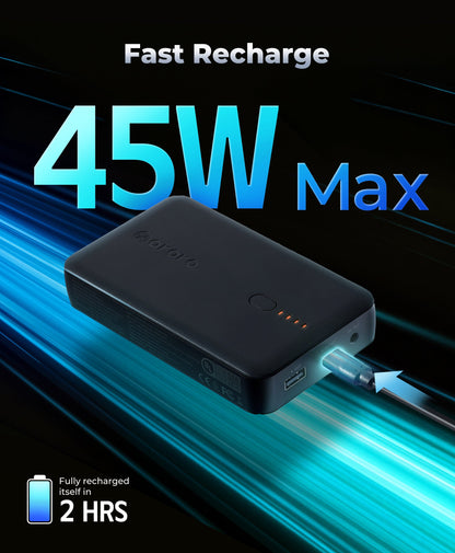 PD 10K Rechargeable Battery (USB-C, 45W Power Delivery)
