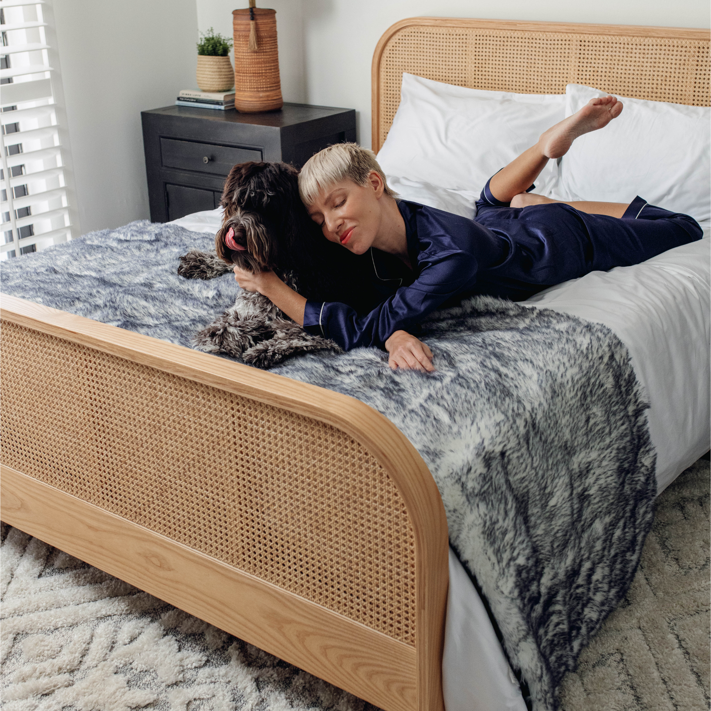 PupProtector™ Luxe Extra-Soft Waterproof Bed Runner with Arctic Fox Design
