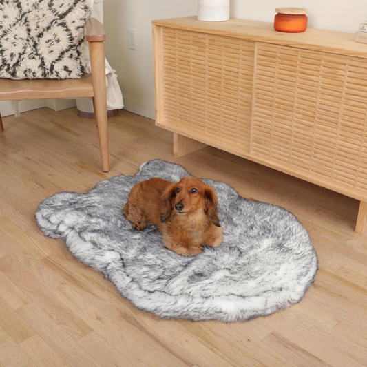 PupRug® Luxe Polaire en Fausse Fourrure Orthopédique pour Chien - Confort Ultra Douillet Renard Arctique
