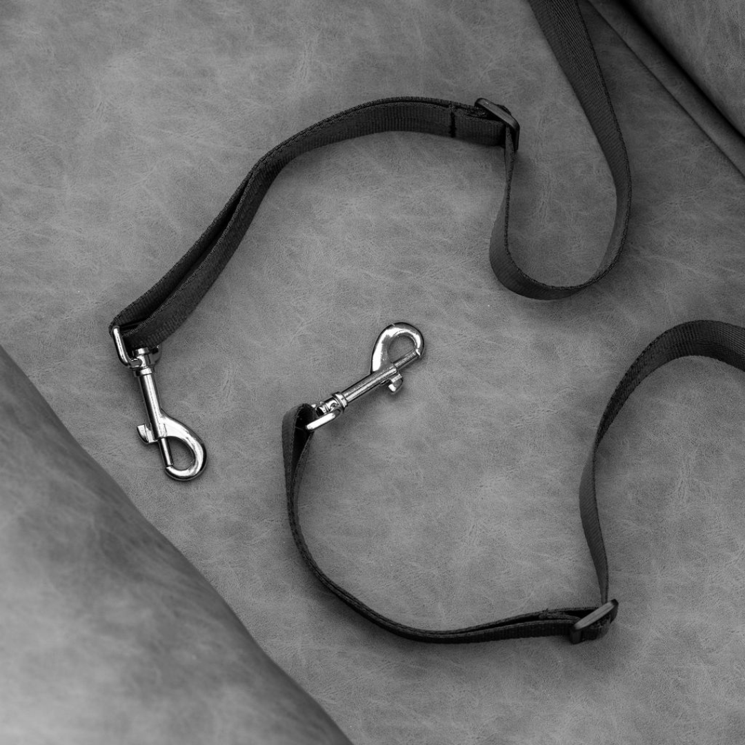 PupProtector™ Komfortabler Faux-Leder Memory Foam Hundesofa im eleganten Schiefergrau