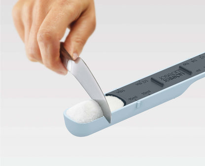 Measure-Up™ Blue modifiable measuring spoon for precise cooking and baking