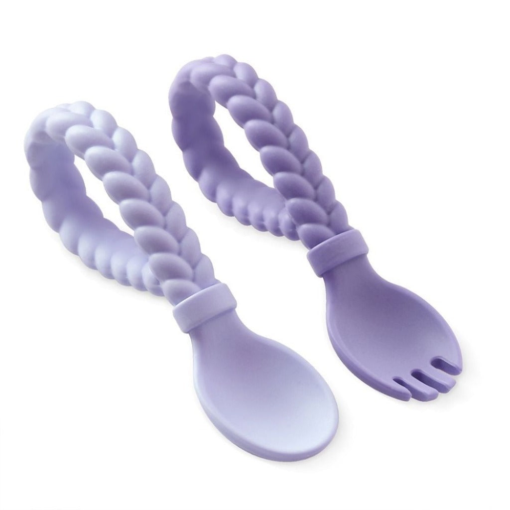Sweetie Spoons™ - Set of Baby Silicone Fork and Spoon