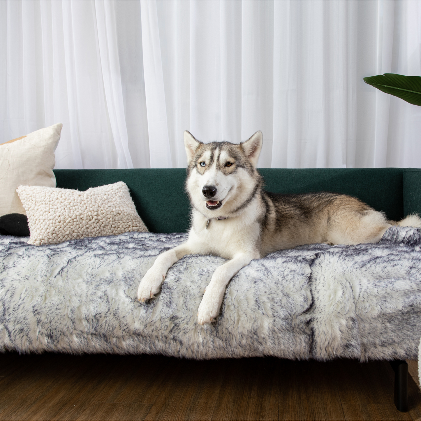 PupProtector™ Luxe Extra-Soft Waterproof Bed Runner with Arctic Fox Design