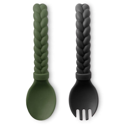 Sweetie Spoons™ - Set of Baby Silicone Fork and Spoon