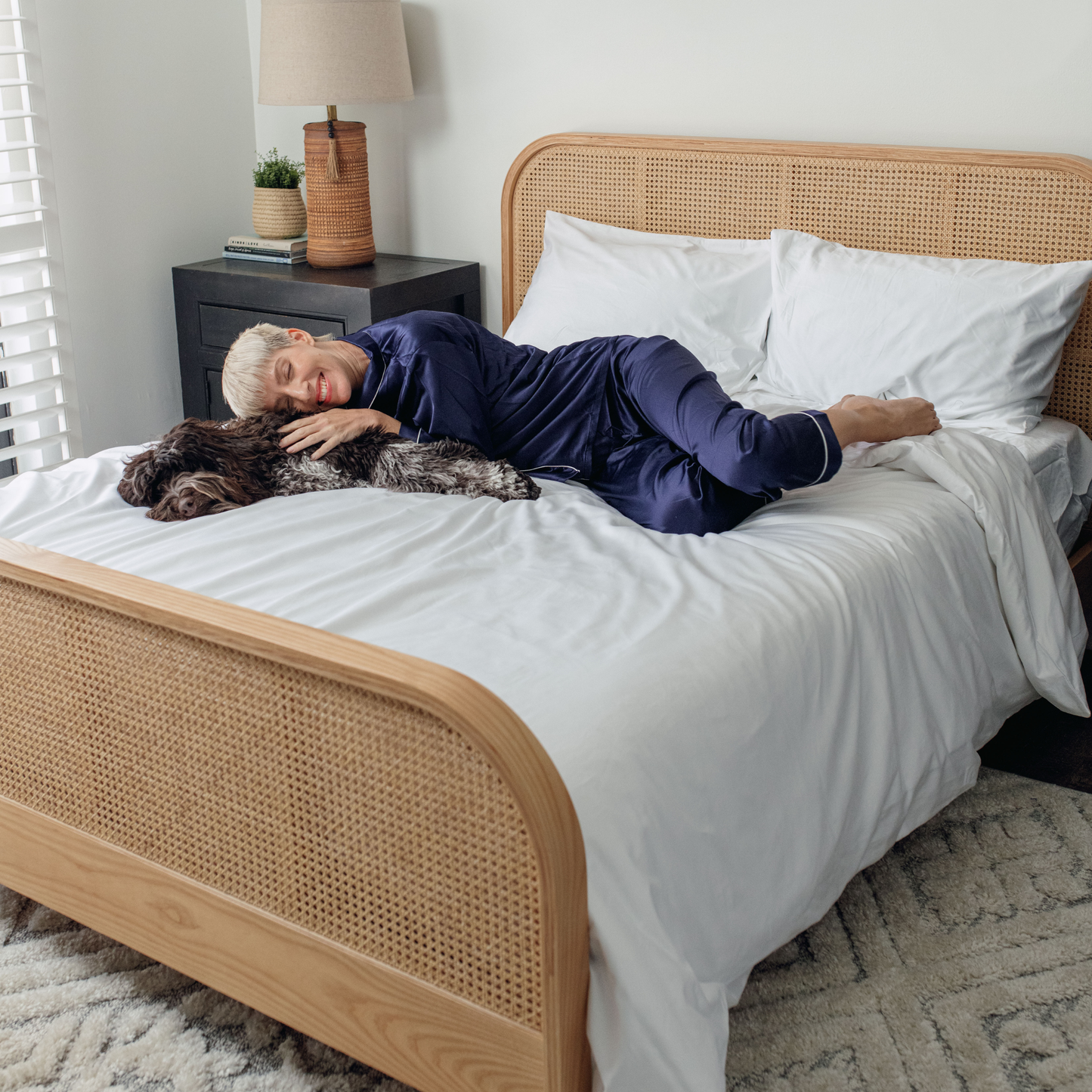 PupSheets™ Kühlender, antimicrobieller und haarresistenter Bettbezug- und Kissenbezug-Set - Weiß