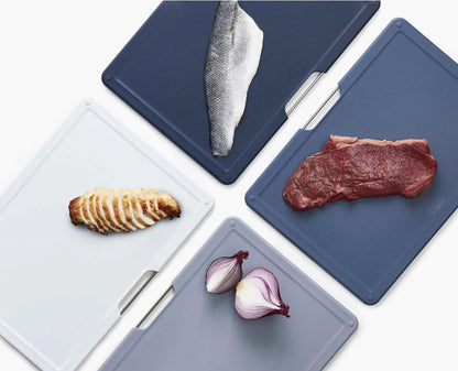 Folio™ Großer 4-teiliges graues Schneidebrett-Set für vielseitiges Küchenhandling