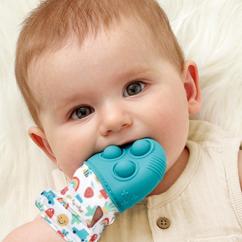 Itzy Mitt Pop™ - Sensory Tactile Teething Mitt for Adults and Children