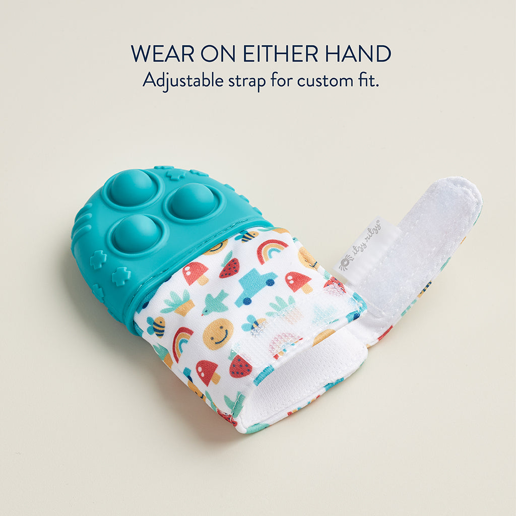Itzy Mitt Pop™ - Sensory Tactile Teething Mitt for Adults and Children