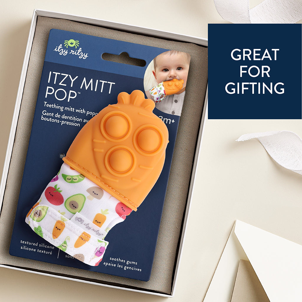 Itzy Mitt Pop™ - Sensory Tactile Teething Mitt for Adults and Children