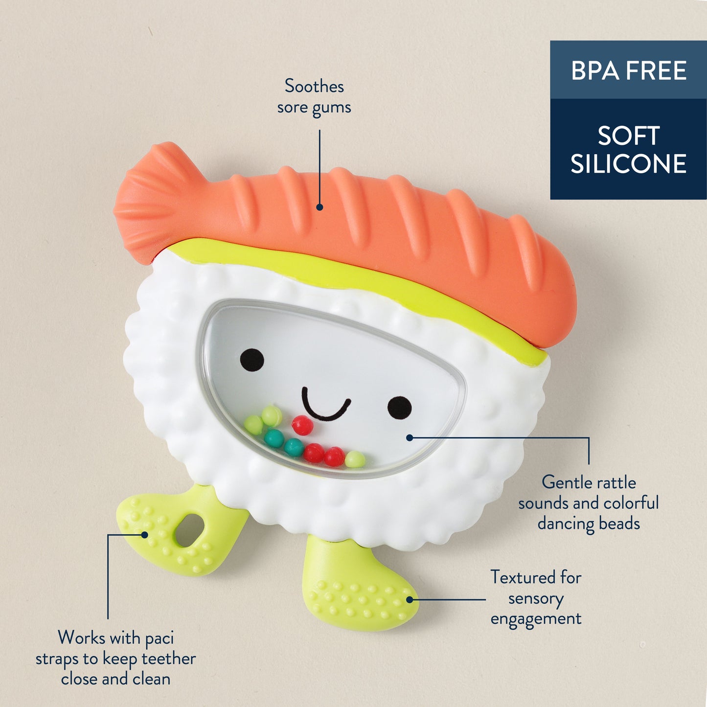 Sweetie Shake Plus™ Rattle and Teething Toy for Sweet Baby Joy