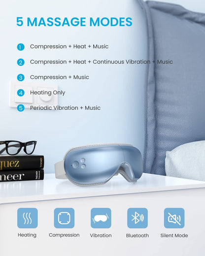 Eyeris 1 Eye Massager - Elegantes Metallblau für entspannte Augen