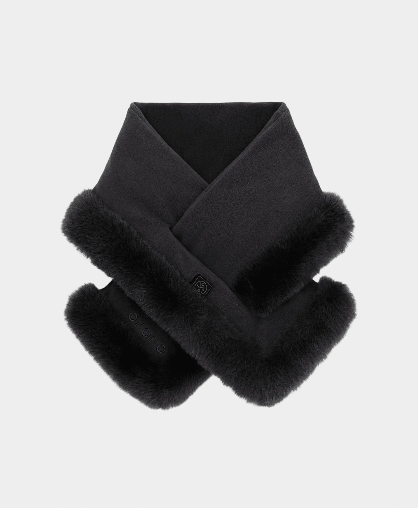 Queen Cove Unisex Heated Faux Fur Fleece Scarf