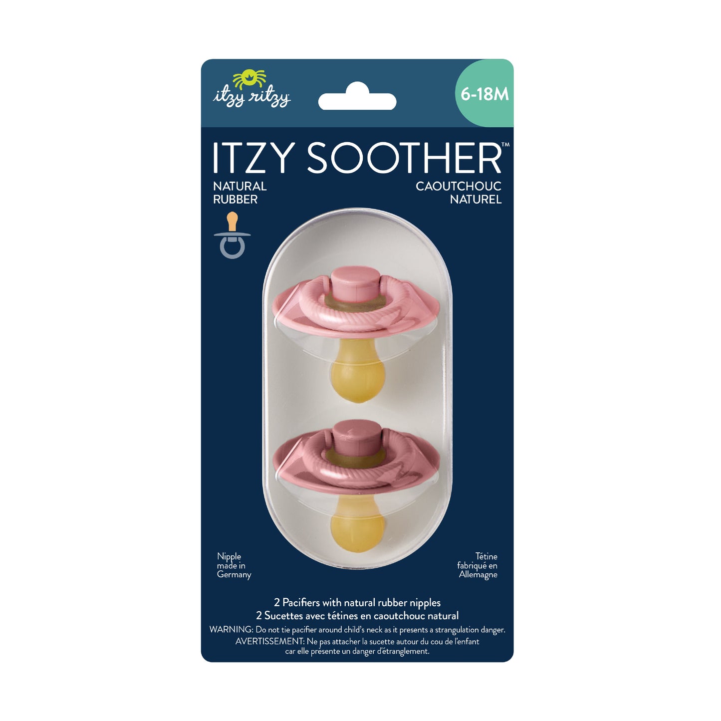 Itzy Soother™ Natural Rubber Pacifier for Babies 6-18 Months
