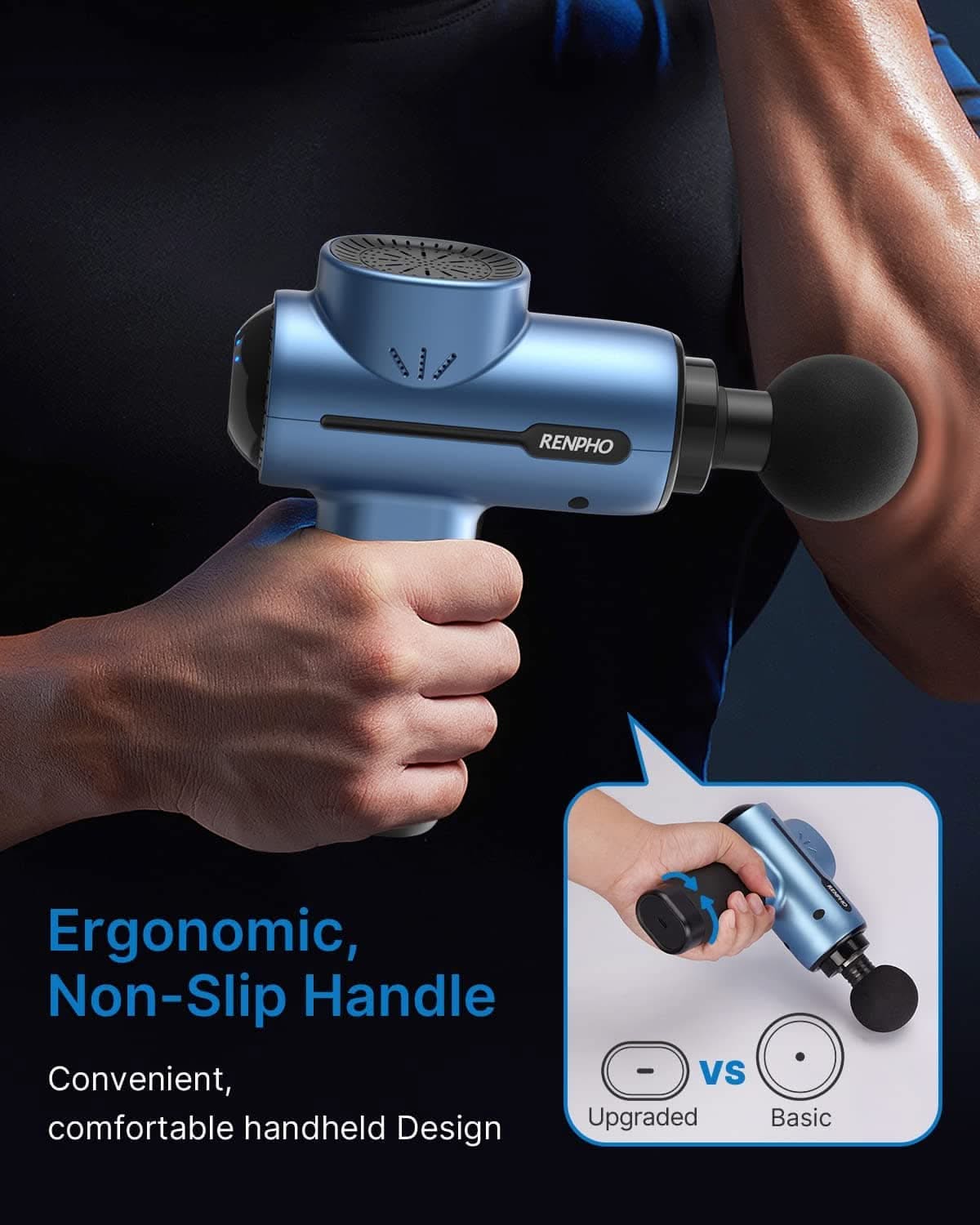 Massage Gun de Alta Potencia para Aliviar el Dolor y Relajar los Músculos