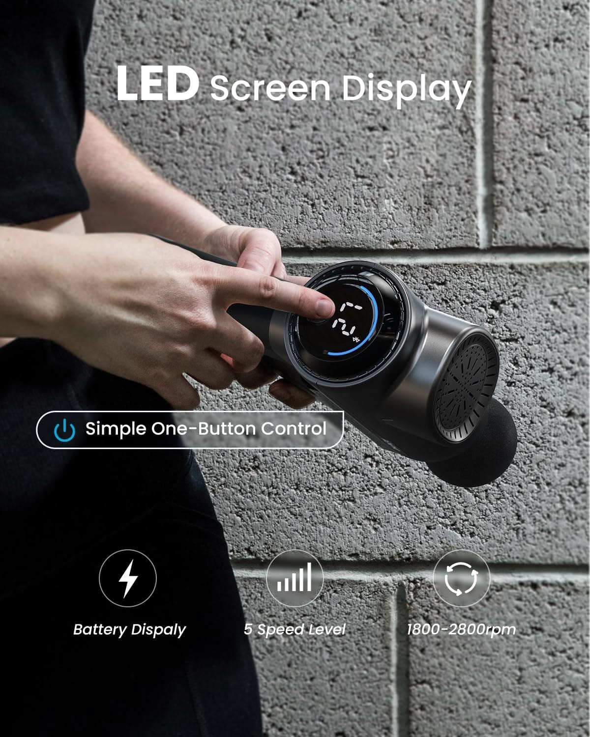 Massage Gun Aktiv + Effizient für Tiefengewebsmassage